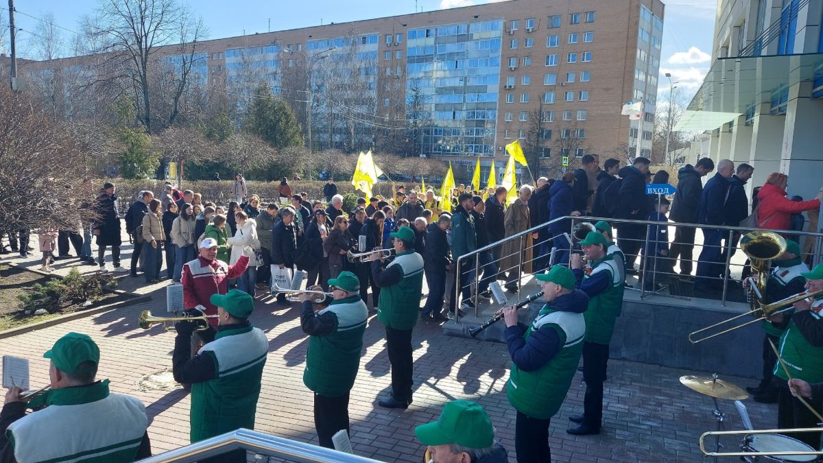 Одинцовский духовой оркестр поддержал команду «Заречье-Одинцово»